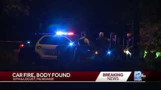 Police discover body inside burning car