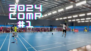 First comp of 2024!  Badminton highlights 🏸 Part 1/3