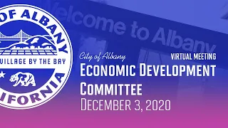 Economic Development Committee - Dec. 3, 2020