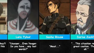 Attack on Titan Characters Last Words