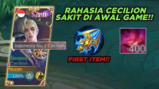 CARA MEMAKSIMALKAN DAMAGE CECILION DI EARLY GAME!! BUILD INI RAHASIANYA! -MOBILE LEGENDS