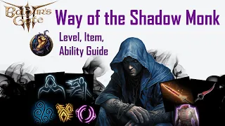 Baldur's Gate 3 | Way of the Shadow Monk build | Level + Item + Ability Guide