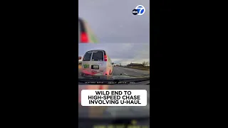 Police vehicle flips multiple times at end of high-speed chase