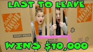 Last To Leave Box Fort Jail Wins $10,000! Who Will Stay The Longest in Box Fort Prison!