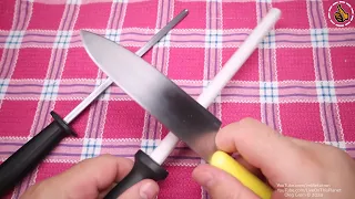 Мусат, как править ножи безопасно.