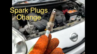 Nissan Micra 2013 spark plug change in detail, k13