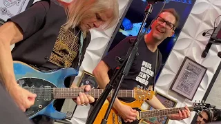 Paul Gilbert and Steve Morse at Ernie Ball booth in The NAMM Show 2020