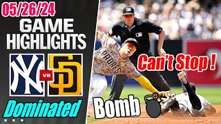 Yankees vs Padres (Full Game Highlights ) May 26, 2024 | MLB Highlights
