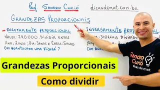 GRANDEZAS DIRETAMENTE E INVERSAMENTE PROPORCIONAIS | DIVISÃO