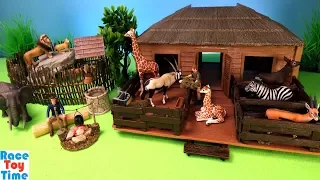 Schleich Safari Animal Nursery Playset  and Fun Animals Toys For Kids