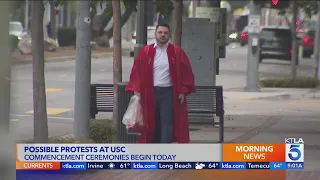 As graduations begin, USC prepares for more protests