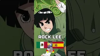 Rock Lee Latino 🇲🇽 vs Castellano 🇪🇸 | Naruto Shippuden #short