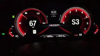 2019 BMW M550i xDrive acceleration test of 55-110mph