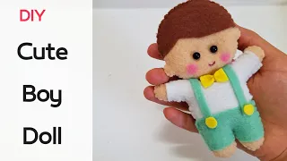 let's make cute boy doll 🙋‍♂️ / felt boy doll