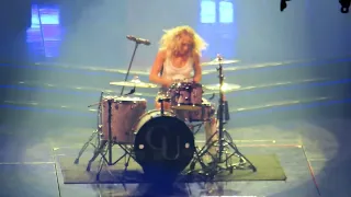 Carrie Underwood Playing drums Grand Rapids Michigan Oct-18-2022 Van Andel Arena Denim & Rhinestone