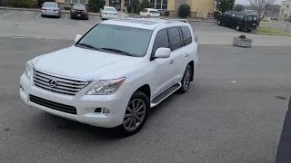 THE 2011 Lexus LX570 pov test drive walkaround mileage and price! Owners SUV.  Amazing!