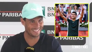 Rafael Nadal "I'm Happy to have someone like Alcaraz" - Rome 2022 (HD)