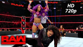 Sasha Banks vs Tamina (w/Nia Jax) WWE Raw March 4, 2019 HD