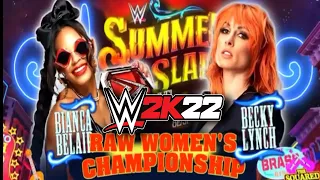 Becky Lynch v Bianca Belair RAW Womens’s Championship SummerSlam 2022 Full Match (WWE 2K22 Sim)