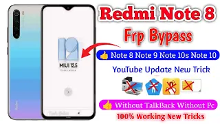 Redmi Note 8 MIUI 12.5.8 Frp Bypass | New Trick 2024 | Bypass Google Account/No Pc 100% Working New