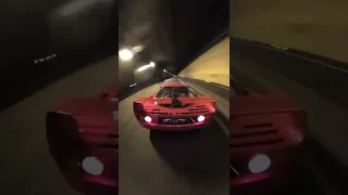 Ferrari F40 spitting 🔥 in the tunnel. 🤯 #shorts #F40 #Ferrari #FerrariF40