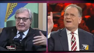 Il duello tra Sgarbi e Cecchi Paone: "Il pubblico ti considera lo scemo del villaggio"