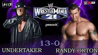 Undertaker vs. Randy Orton : WrestleMania 21 — FULL MATCH #13-0