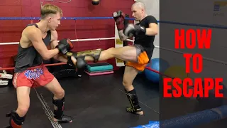 How To Escape When Someone Catches Your Front Kick | Sparring Footage