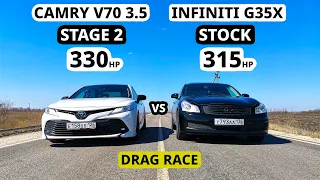 НОВАЯ CAMRY 3.5 на ЧИПЕ vs INFINITI G35X ГОНКА. AUDI A6 3.0 TDI vs SEAT FREETRACK 2.0T