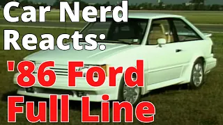 Car Nerd Reacts MotorWeek Retro Review 86 Ford Lineup