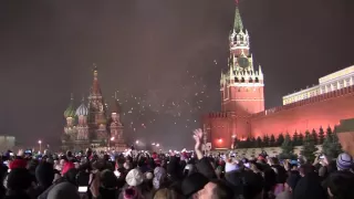 Moscow fireworks in new year