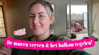 KLUSSEN IN MIJN NIEUWE HUIS! 🎨 MUREN VERVEN & BALKON TEGELEN MET IKEA TEGELS! | #WEEKVLOG 263