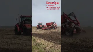 Посевная с трактором Кировец