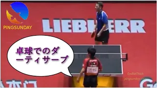 Dirty trick serve in table tennis (study case)