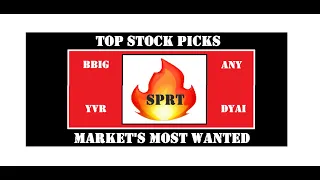 SPRT (Support.com) Technical Analysis | Also 4 of our other top stocks to watch this week.