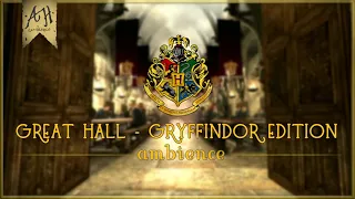 ⚡️ Hogwarts ASMR ⚡️ Great Hall (Gryffindor Edition) | Ambience & Animation | Harry Potter [HD] ⚡️