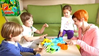 Веселая Школа - Маша и дети - игра Голодные Бегемотики