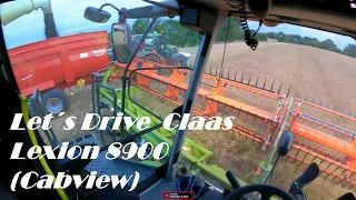 Let`s drive Claas Lexion 8900 (Cabview)