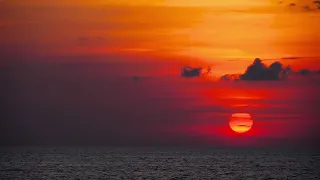 4K Golden Sunset - Nature Relaxation Video - Relaxing Sea Ocean Waves Sounds - NO MUSIC