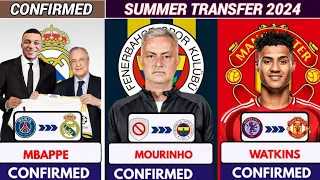 🚨ALL NEW CONFIRMED TRANSFER SUMMER 2024, MBAPPE TO MADRID ✅️,MOURINHO TO FEN ✅️,WATKINS TO UNITED ✅️