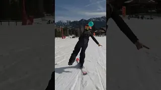 8 Year Old Skiing on 1 ski #shorts #skiing #awesome