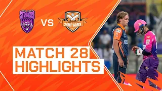 2023 Abu Dhabi T10, Match 28 Highlights: New York Strikers vs Morrisville Samp Army | Season 7