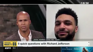 Richard Jefferson wilding out asks Jamal Murray: "Who has more abs you or Jokić?"