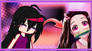 🌼My inner demons react to Ava as Nezuko || gacha reaction || Yacha Hearts🌼