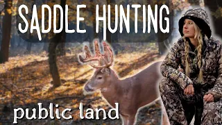 Buck at 4 yards!!! | Saddle hunting Public Land | Ohio Bowhunting 2023 Ep.06