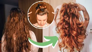 Overnight Heatless Blowout using just 1 scrunchie!  The EASIEST and QUICKEST overnight blowout!!