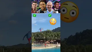 Ronaldo Vs Messi Vs Neymar Vs Haaland in Pool 🌊😂