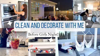 CLEAN AND DECORATE WITH ME! Before Girls Night! Cleaning Motivation!