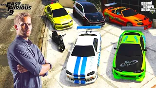 GTA 5 - Stealing Fast And Furious 'Brian O'Conner'  Cars with Franklin! (Real Life Cars #64)