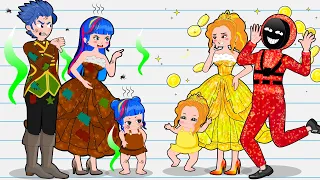 Rich Family vs Broke Family | Funny Princess Situations - Hilarious Cartoon Animation